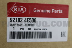KİA BONGO SAĞ FAR 2012-2020 921024E511 ORJİNAL