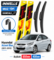 HYUNDAİ ACCENT BLUE SİLECEK TAKIMI 2011-2015 INWELLS MUZ TİPİ KANCALI