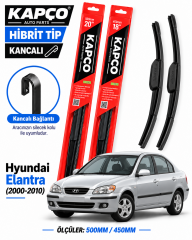 HYUNDAİ ELANTRA SİLECEK TAKIMI 2000-2010 KAPCO HİBRİT TİP KANCALI
