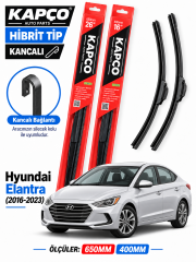 HYUNDAİ ELANTRA SİLECEK TAKIMI 2016-2023 KAPCO HİBRİT TİP KANCALI