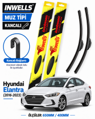 HYUNDAİ ELANTRA SİLECEK TAKIMI 2016-2023 INWELLS MUZ TİPİ KANCALI
