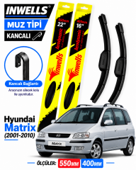 HYUNDAİ MATRİX SİLECEK TAKIMI 2001-2010 INWELLS MUZ TİPİ KANCALI