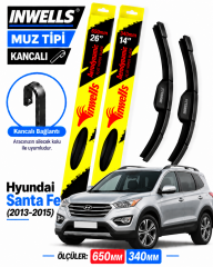 HYUNDAİ SANTA FE SİLECEK TAKIMI 2013-2015 INWELLS MUZ TİPİ KANCALI