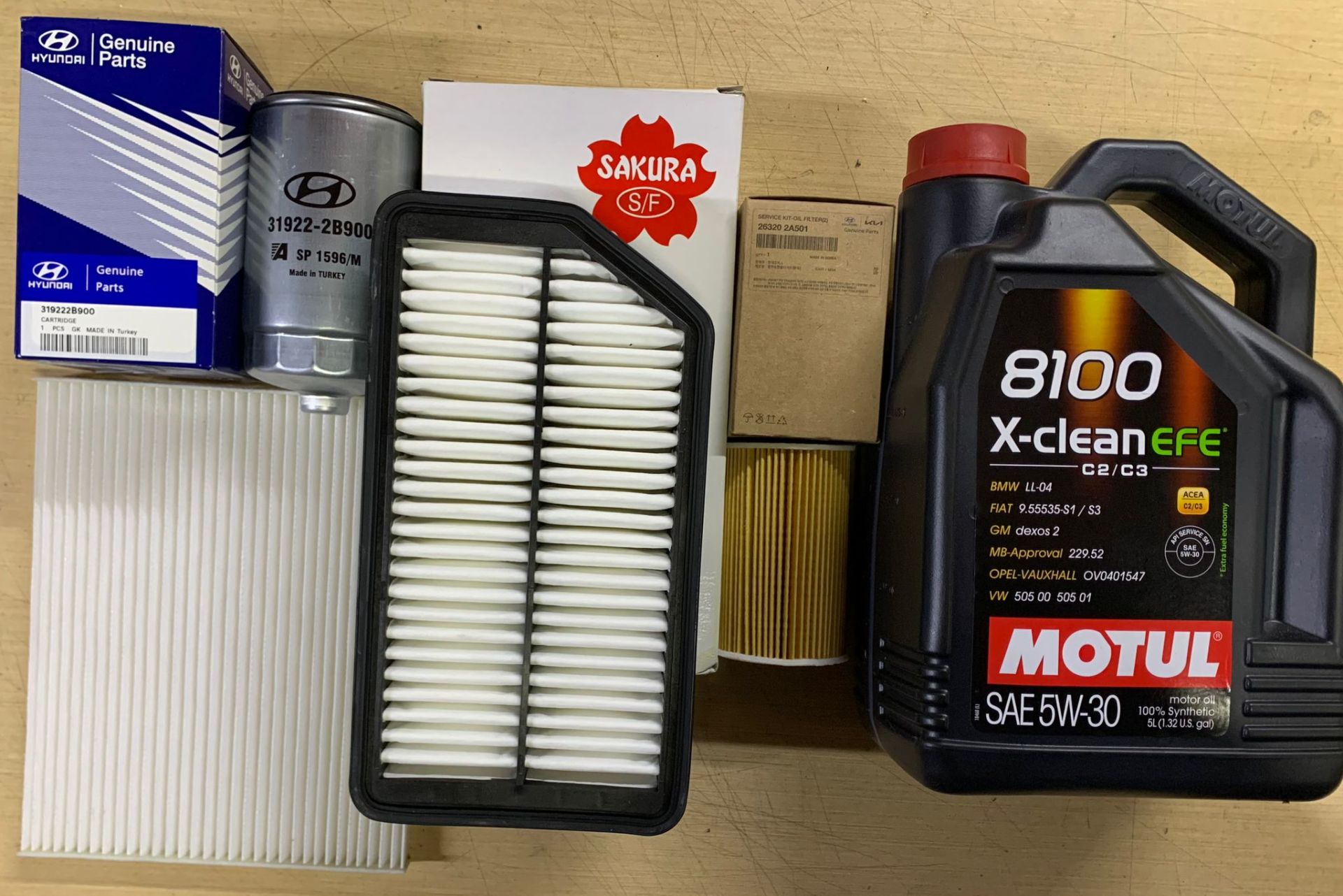 Hyundai i30 Dizel Filtre Seti (Mazot Filtresi ve Motul Yağ Dahil)