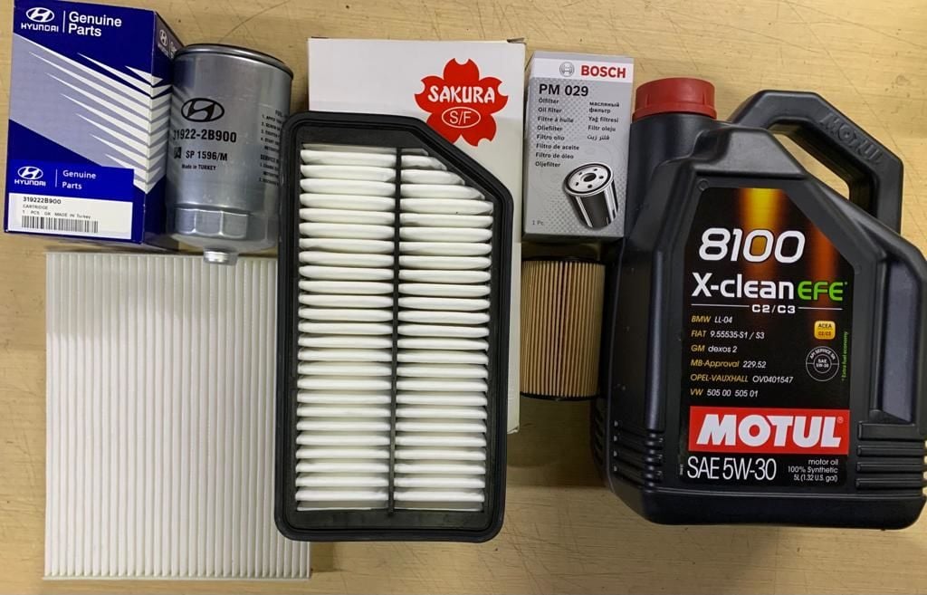 Hyundai i30 Dizel Filtre Seti (Mazot Filtresi ve Motul Yağ Dahill)