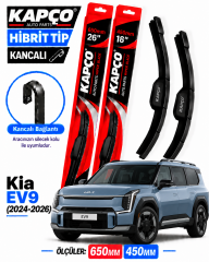 KİA EV9 SİLECEK TAKIMI 2024-2026 KAPCO HİBRİT TİP KANCALI