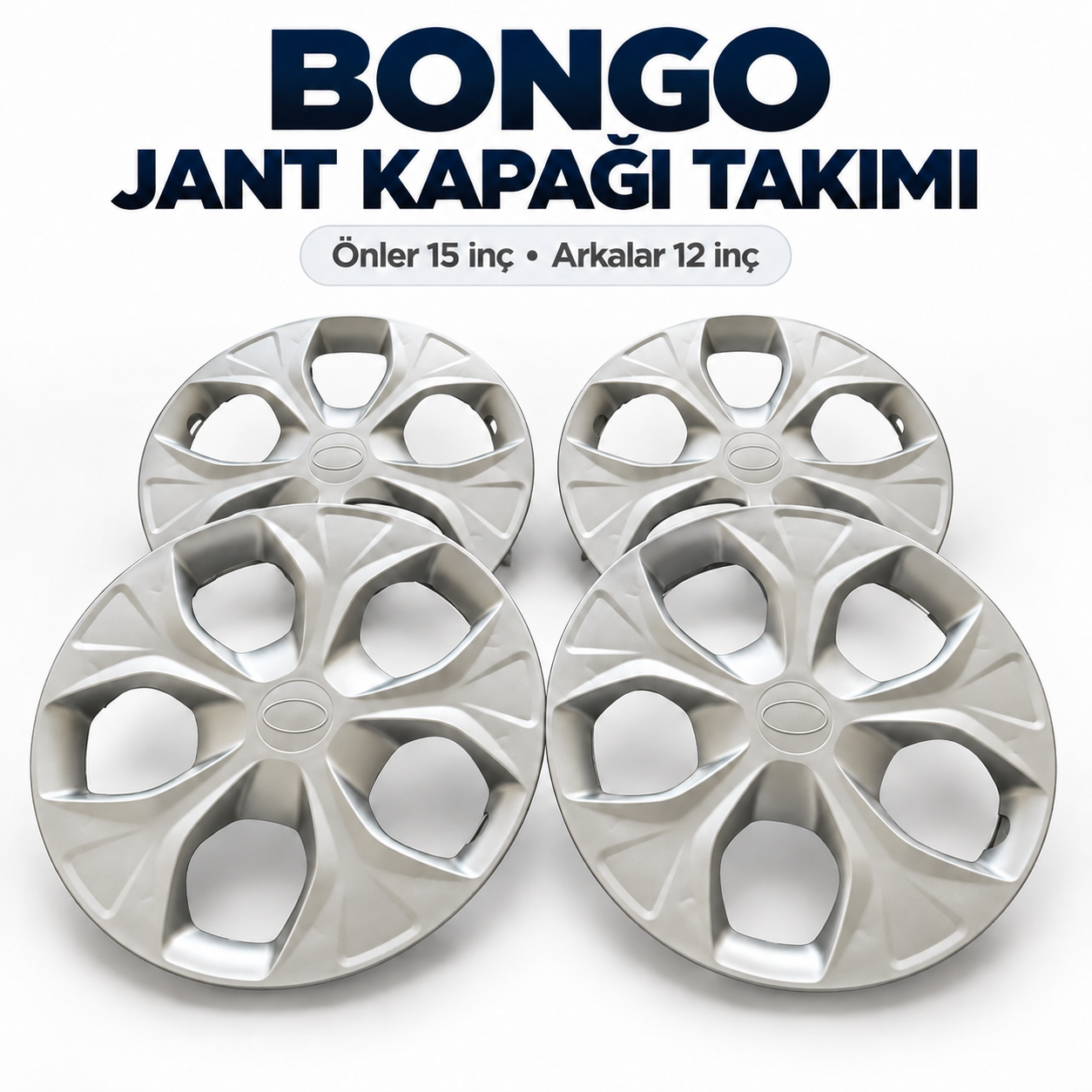 KİA BONGO JANT KAPAĞI TAKIMI 4'LÜ SET ÖN 15 İNÇ ARKA 12 İNÇ