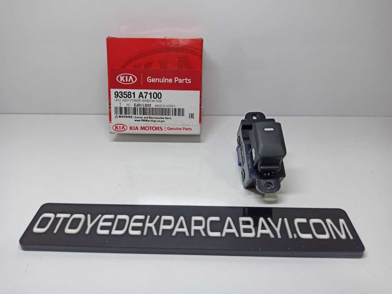 KİA CERATO CAM AÇMA DÜĞMESİ 2016- 93581A7100