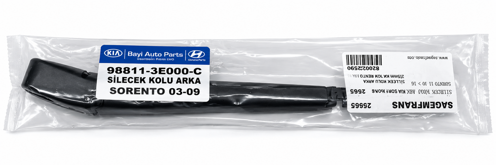 KİA SORENTO ARKA SİLECEK TAKIMI KOL VE SÜPÜRGE TAKIMI 98811-3E000