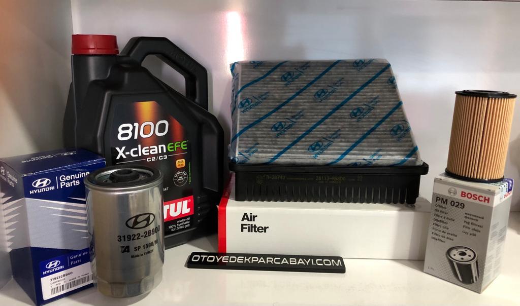 HYUNDAİ İ30 FİLTRE BAKIM SETİ MOTUL MOTOR YAĞI DFJPR356