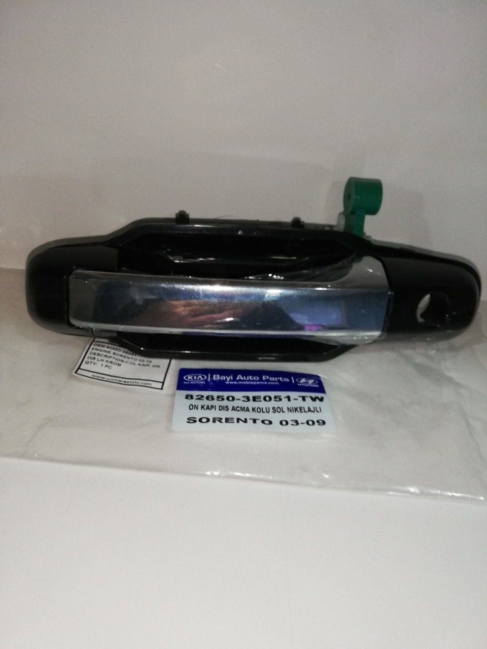KİA SORENTO DIŞ KAPI AÇMA KOLU ÖN SOL NİKELAJLI 2003-2009 826503E051 TAIWAN