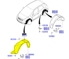 Kia Venga Ön Davlumbaz Sol Orjinal (86811-1P000)