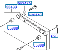 KİA CEED ARKA DENGE KOLU 2012-2017 55100-A6000