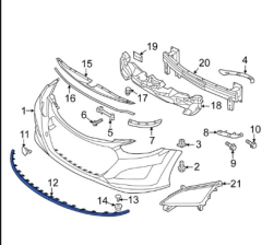 Hyundai İ30 2012-2016 Ön Tampon Alt Karlık