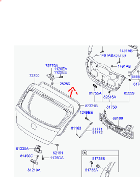 Hyundai i30 2007-2012 Hb Bagaj Fitili