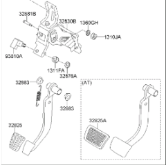 DEBRİYAJ PEDAL  MÜŞÜRÜ ACCENT VENGA/BLUE / I-30 12-16