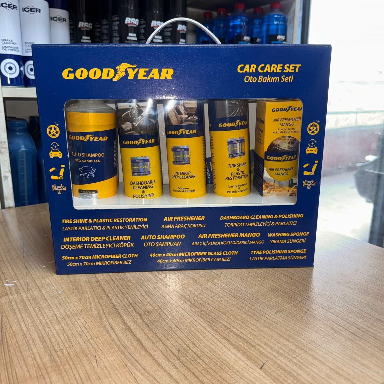 GOODYEAR OTO BAKIM SETİ 11 PARÇA ARAÇ TEMİZLİK VE BAKIM SETİ