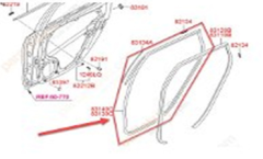 HYUNDAİ İ30 ARKA SOL KAPI ÇEVRE FITILI 2007-2011 831302L000